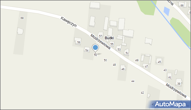 Godzianów, Modrzewiowa, 52, mapa Godzianów