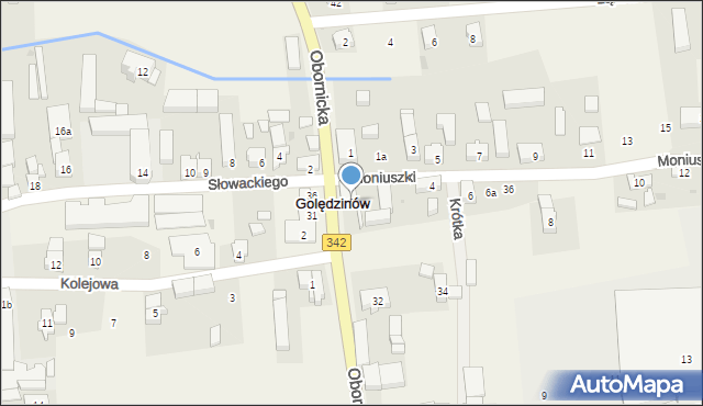 Golędzinów, Moniuszki Stanisława, 2, mapa Golędzinów