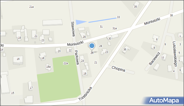 Golędzinów, Moniuszki Stanisława, 26, mapa Golędzinów