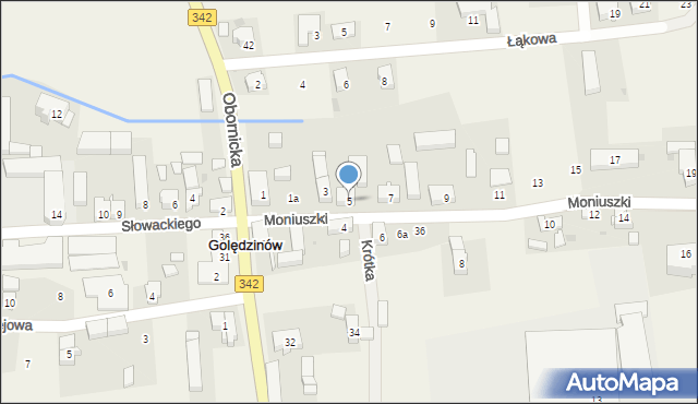 Golędzinów, Moniuszki Stanisława, 5, mapa Golędzinów