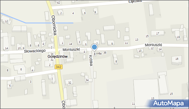 Golędzinów, Moniuszki Stanisława, 6, mapa Golędzinów
