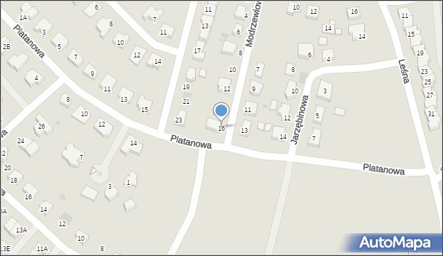 Góra, Modrzewiowa, 16, mapa Góra