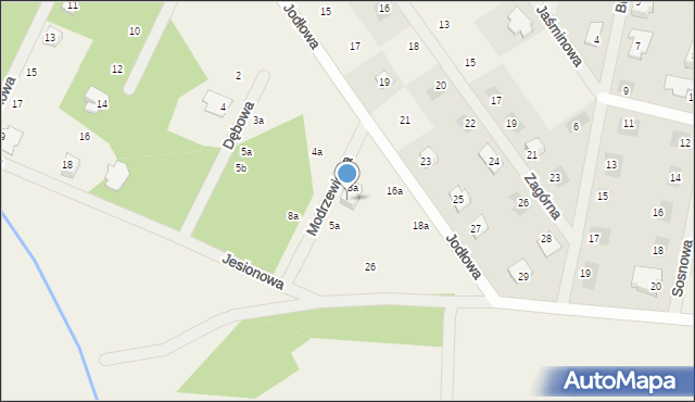 Górki, Modrzewiowa, 3b, mapa Górki