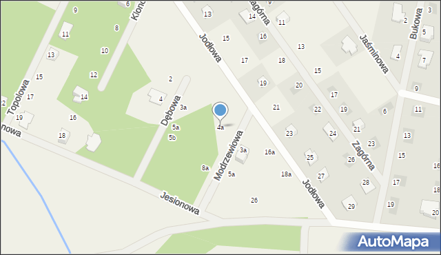 Górki, Modrzewiowa, 4a, mapa Górki