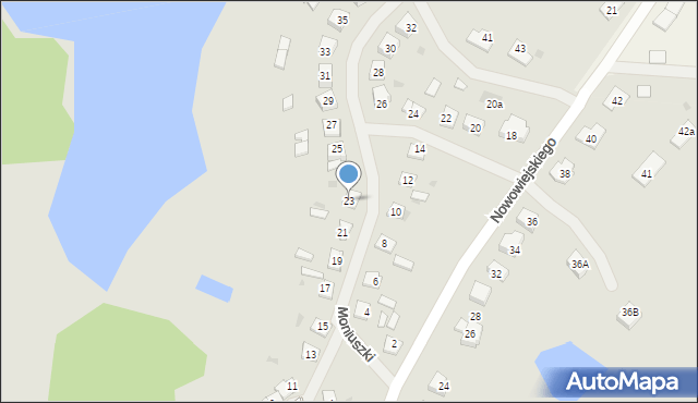 Górowo Iławeckie, Moniuszki Stanisława, 23, mapa Górowo Iławeckie