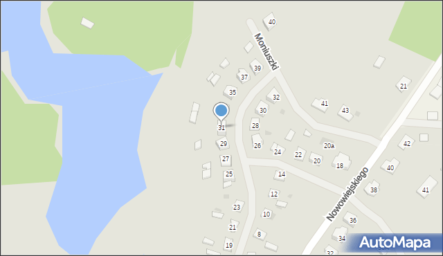 Górowo Iławeckie, Moniuszki Stanisława, 31, mapa Górowo Iławeckie