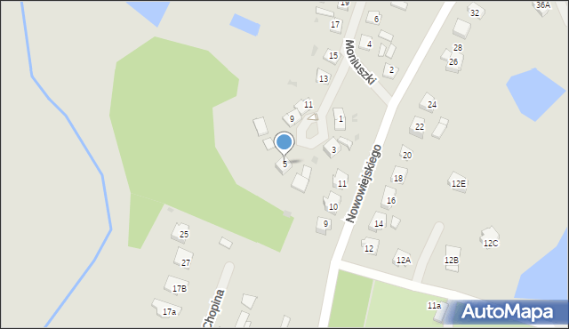 Górowo Iławeckie, Moniuszki Stanisława, 5, mapa Górowo Iławeckie