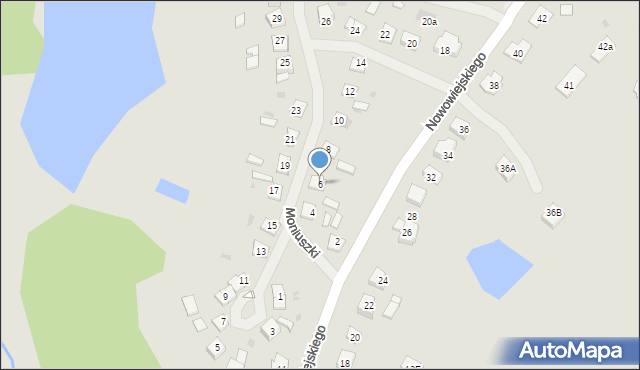 Górowo Iławeckie, Moniuszki Stanisława, 6, mapa Górowo Iławeckie