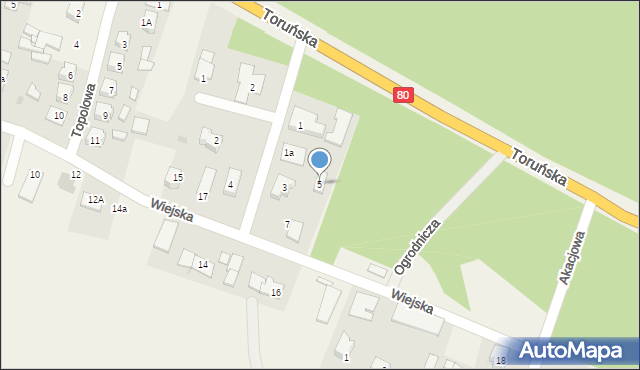 Górsk, Modrzewiowa, 5, mapa Górsk