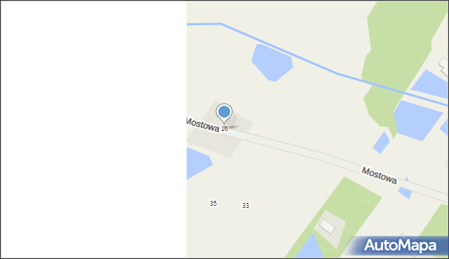 Gorzelnia, Mostowa, 16, mapa Gorzelnia