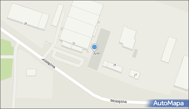 Gorzów Wielkopolski, Mosiężna, 23, mapa Gorzów Wielkopolski