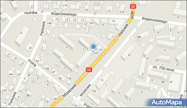 Gostyń, Mostowa, 2a, mapa Gostyń