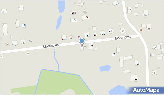 Gostynin, Morenowa, 10a, mapa Gostynin