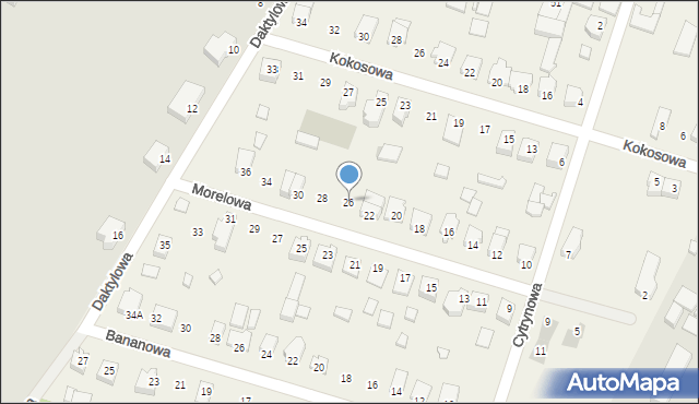 Grabianów, Morelowa, 26, mapa Grabianów