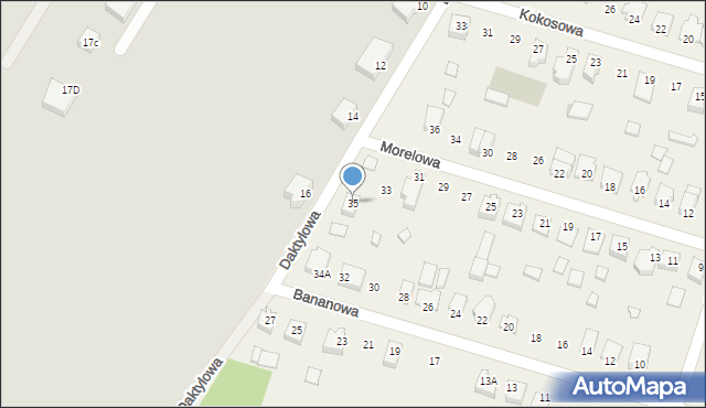 Grabianów, Morelowa, 35, mapa Grabianów