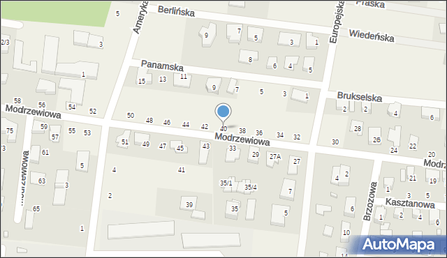 Grabówka, Modrzewiowa, 40, mapa Grabówka