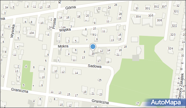 Grabówka, Mokra, 10, mapa Grabówka