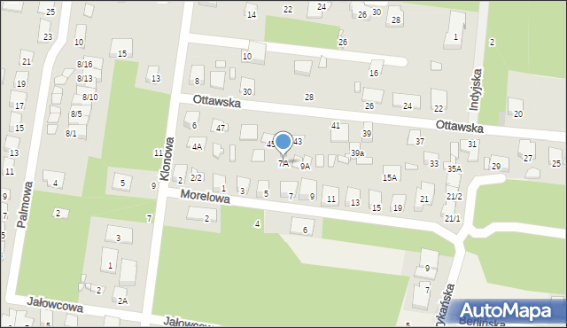 Grabówka, Morelowa, 7A, mapa Grabówka