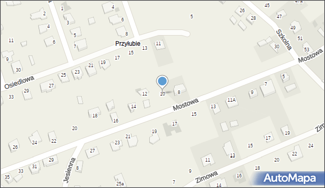 Grębocin, Mostowa, 10, mapa Grębocin