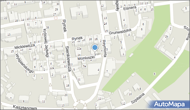 Grodków, Moniuszki Stanisława, 3, mapa Grodków
