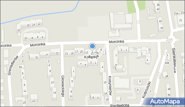 Grodków, Morcinka Gustawa, 11, mapa Grodków