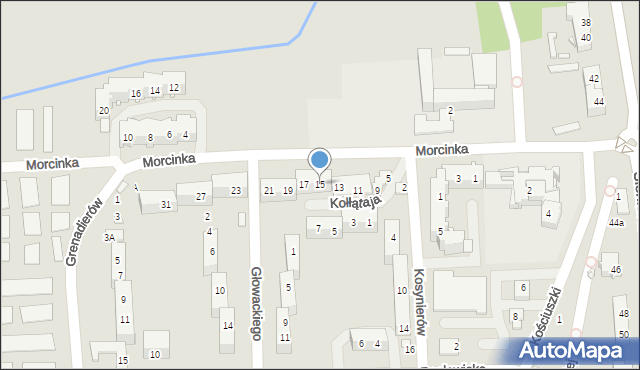 Grodków, Morcinka Gustawa, 15, mapa Grodków