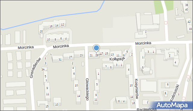 Grodków, Morcinka Gustawa, 19, mapa Grodków