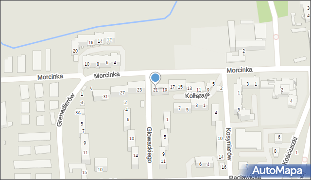 Grodków, Morcinka Gustawa, 21, mapa Grodków
