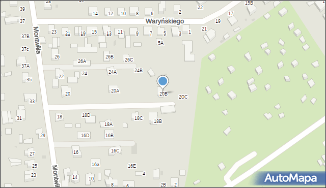 Grodzisk Mazowiecki, Montwiłła J., 20B, mapa Grodzisk Mazowiecki