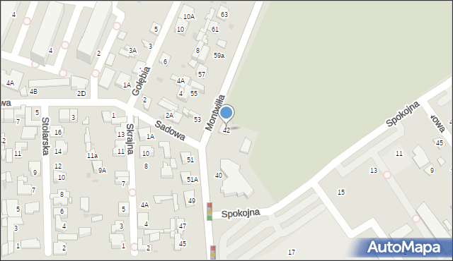 Grodzisk Mazowiecki, Montwiłła J., 42, mapa Grodzisk Mazowiecki