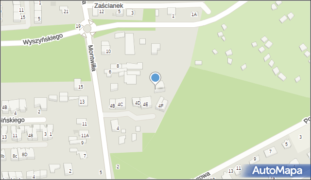 Grodzisk Mazowiecki, Montwiłła J., 6d, mapa Grodzisk Mazowiecki