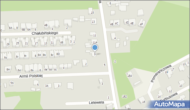 Grodzisk Mazowiecki, Montwiłła J., 7, mapa Grodzisk Mazowiecki