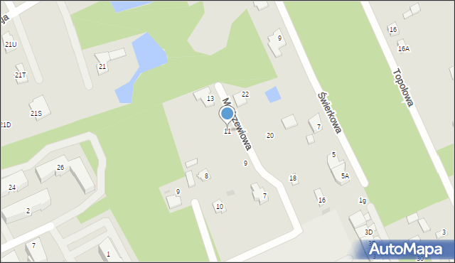Grodzisk Mazowiecki, Modrzewiowa, 11, mapa Grodzisk Mazowiecki
