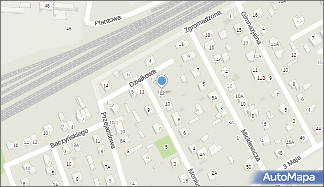 Grodzisk Mazowiecki, Moniuszki Stanisława, 12, mapa Grodzisk Mazowiecki
