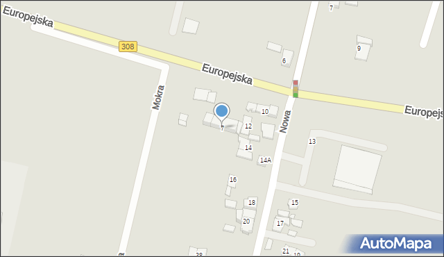 Grodzisk Wielkopolski, Mokra, 7, mapa Grodzisk Wielkopolski