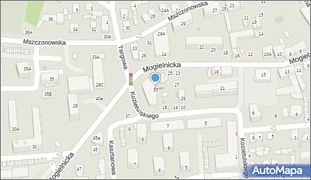 Grójec, Mogielnicka, 33, mapa Grójec