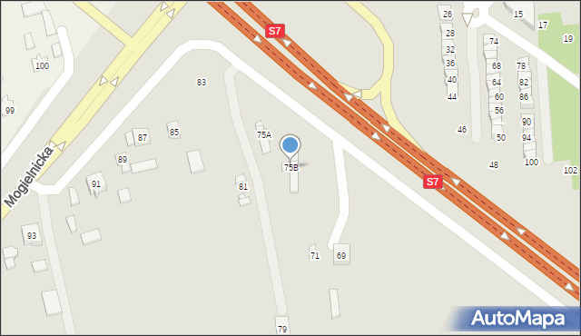 Grójec, Mogielnicka, 75B, mapa Grójec
