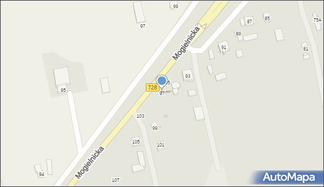 Grójec, Mogielnicka, 97, mapa Grójec