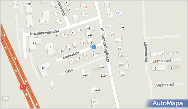 Grójec, Moniuszki Stanisława, 1, mapa Grójec