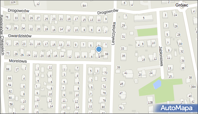 Grójec, Morelowa, 4, mapa Grójec