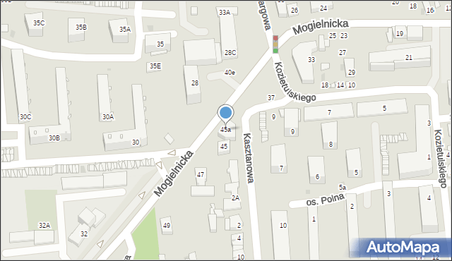 Grójec, Morelowa, 45A, mapa Grójec