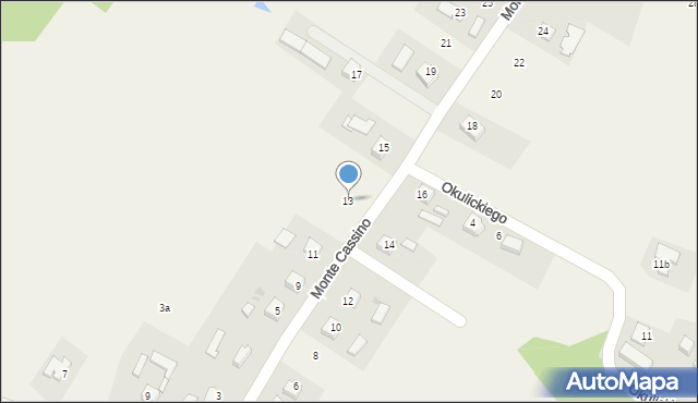 Gromnik, Monte Cassino, 13, mapa Gromnik