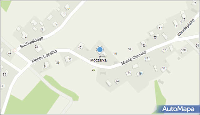 Gromnik, Monte Cassino, 47, mapa Gromnik