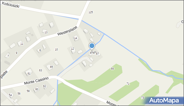 Gromnik, Monte Cassino, 67A, mapa Gromnik