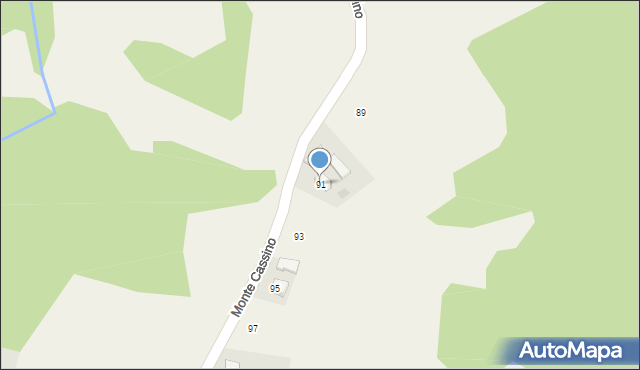 Gromnik, Monte Cassino, 91, mapa Gromnik