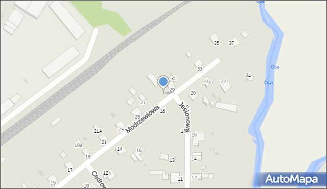 Grudziądz, Modrzewiowa, 29a, mapa Grudziądza