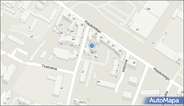 Grudziądz, Moniuszki Stanisława, 5a, mapa Grudziądza