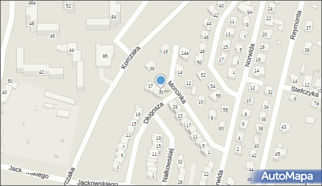 Grudziądz, Morcinka Gustawa, 31, mapa Grudziądza