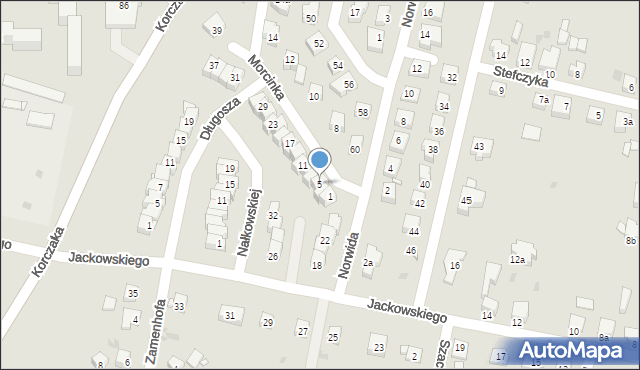 Grudziądz, Morcinka Gustawa, 5, mapa Grudziądza