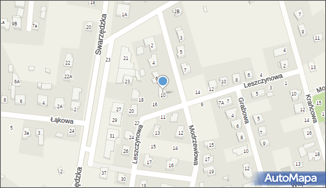 Gruszczyn, Modrzewiowa, 8, mapa Gruszczyn